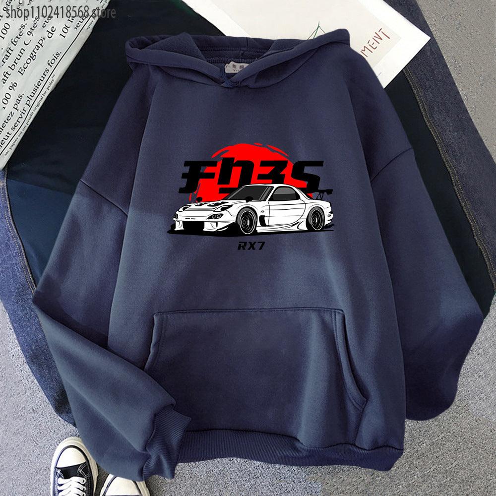 New Car Printed Men'swomen's Cotton Hoodie Casual - Cruish Home