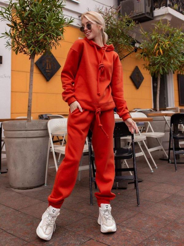 Beautiful Fashion Solid Color Hooded Sweater Casual Two-piece Suit - Cruish Home