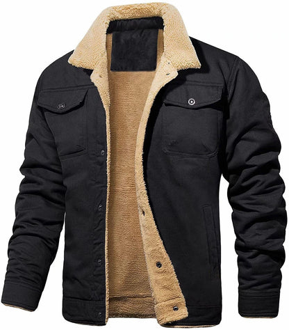 Autumn And Winter New Men's Jacket Hooded Fleece-lined Mid-length Overalls - Cruish Home