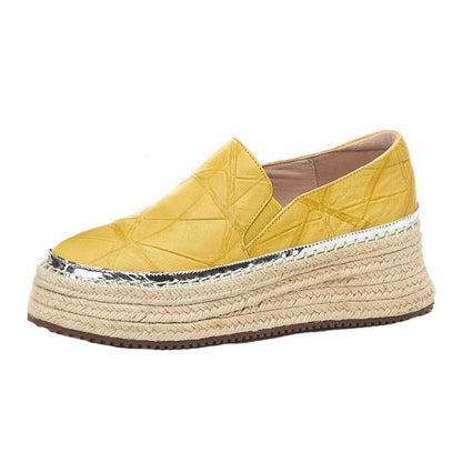 Lazy Single Shoes Yellow High Heel One Pedal Fisherman Shoes - Cruish Home