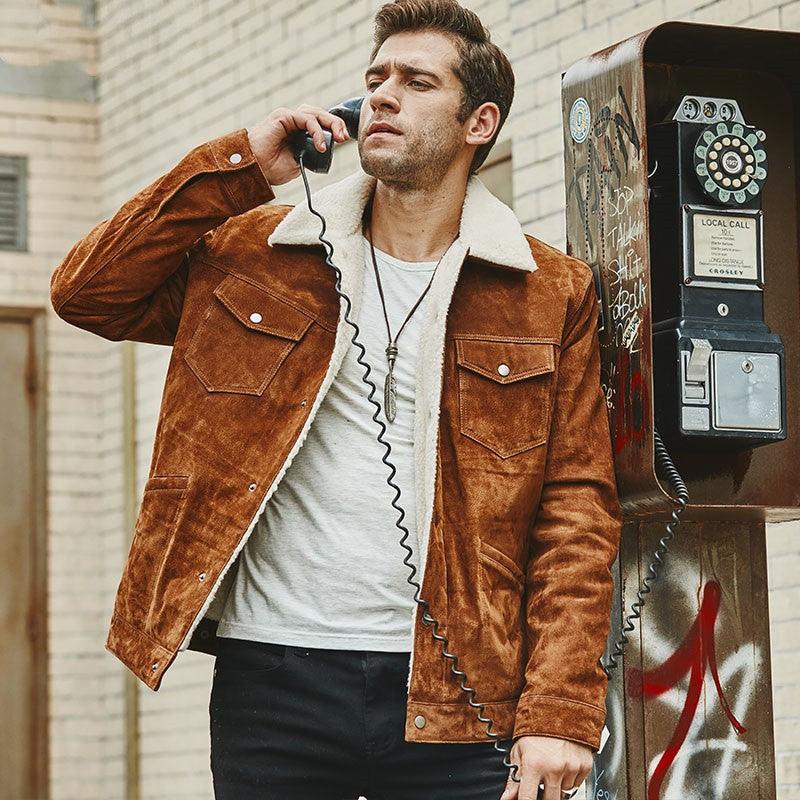 Genuine Leather Clothes Men's Cotton Padded Jacket - Cruish Home