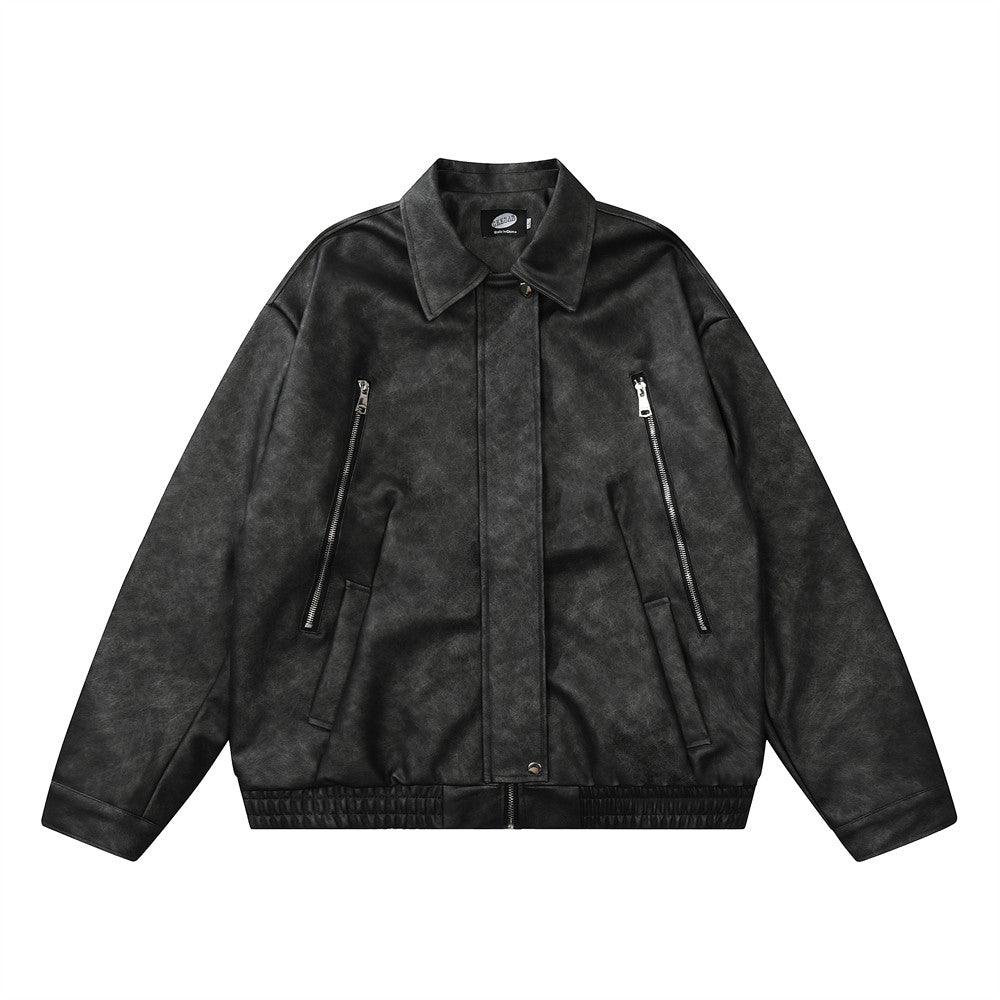 Men's FallWinter Loose Casual Leather Clothing Coat - Cruish Home