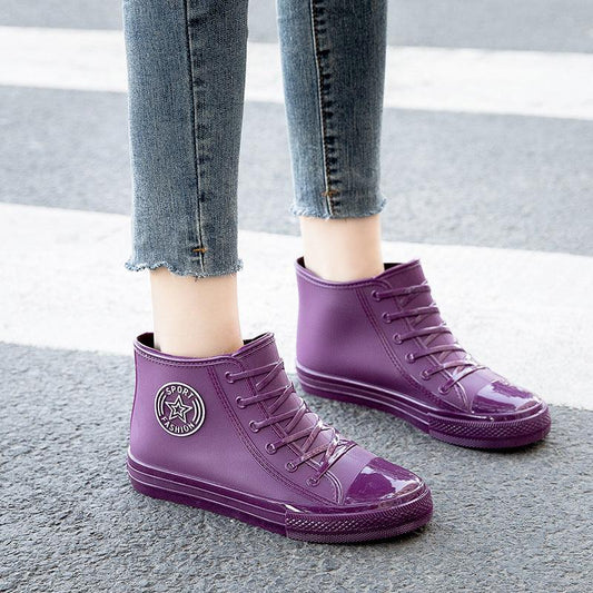 Spring And Autumn Fashion Women's Trend Outer Wear Short Working Rain Boots - Cruish Home