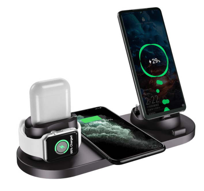 Wireless Charger For IPhone Fast Charger For Phone Fast Charging Pad For Phone Watch 6 In 1 Charging Dock Station - Cruish Home