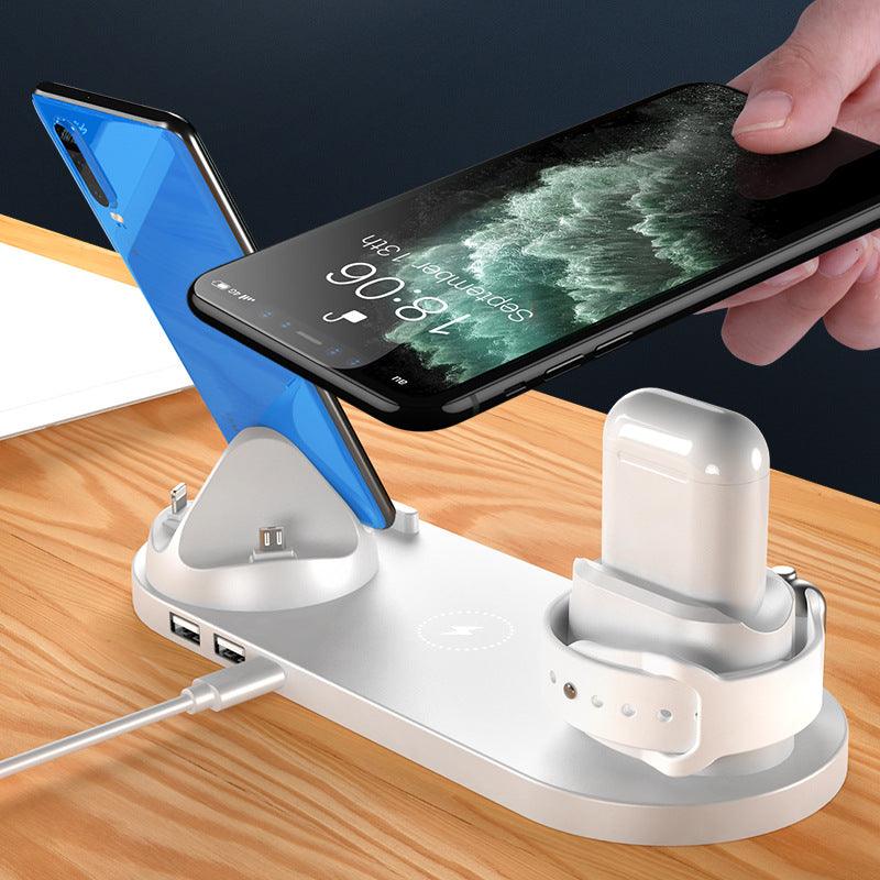 Wireless Charger For IPhone Fast Charger For Phone Fast Charging Pad For Phone Watch 6 In 1 Charging Dock Station - Cruish Home