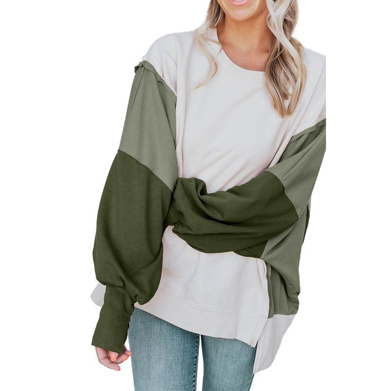 Round Neck Pullover For Women Casual Long Sleeve Sweatshirt Women - Cruish Home