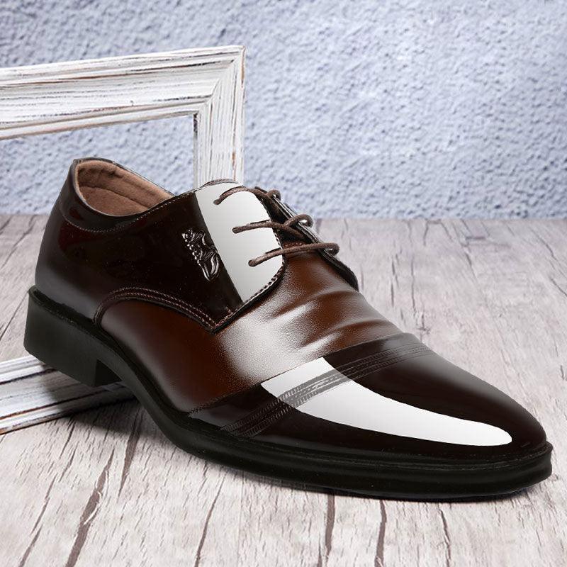 Men's Youth Business Lace-up Work Office Leather Shoes - Cruish Home