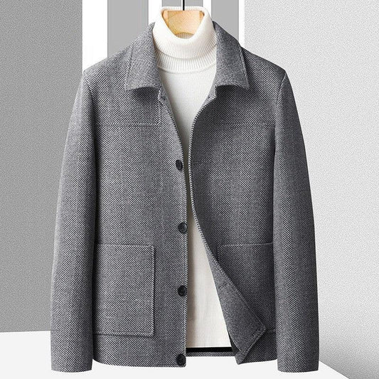 Men's Plush And Thick Woolen Coat - Cruish Home