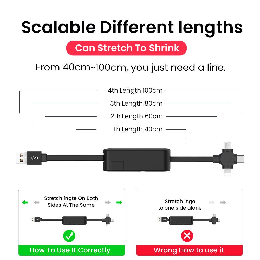 Retractable USB Cable – Fast Charging & Portable Charger