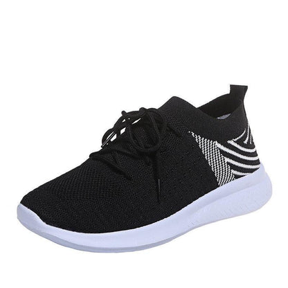 Breathable Korean Style Large Size Women's Shoes Flying Woven Mesh Shoes Running Shoes - Cruish Home