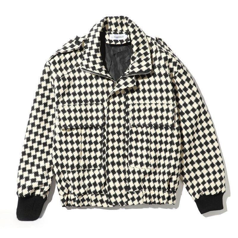 British Style Men's Houndstooth Coat Men's High-grade Short Jacket Autumn And Winter - Cruish Home