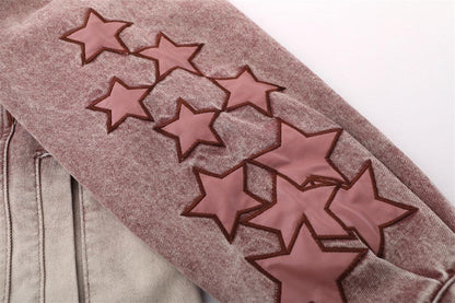 Five-pointed Star Embroidery Denim Jacket Men - Cruish Home