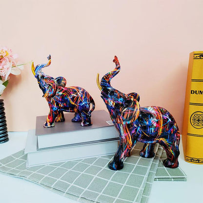 Exclusively For Colorful Elephant Resin Ornaments For Home Furnishings - Cruish Home