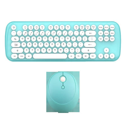 Wireless Keyboard And Mouse Set Girls Color Retro - Cruish Home