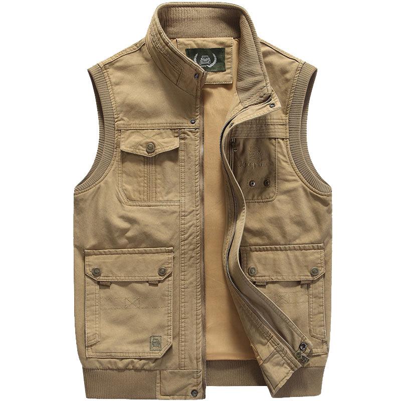 Men's Casual Cotton Multi-pocket Vest - Cruish Home