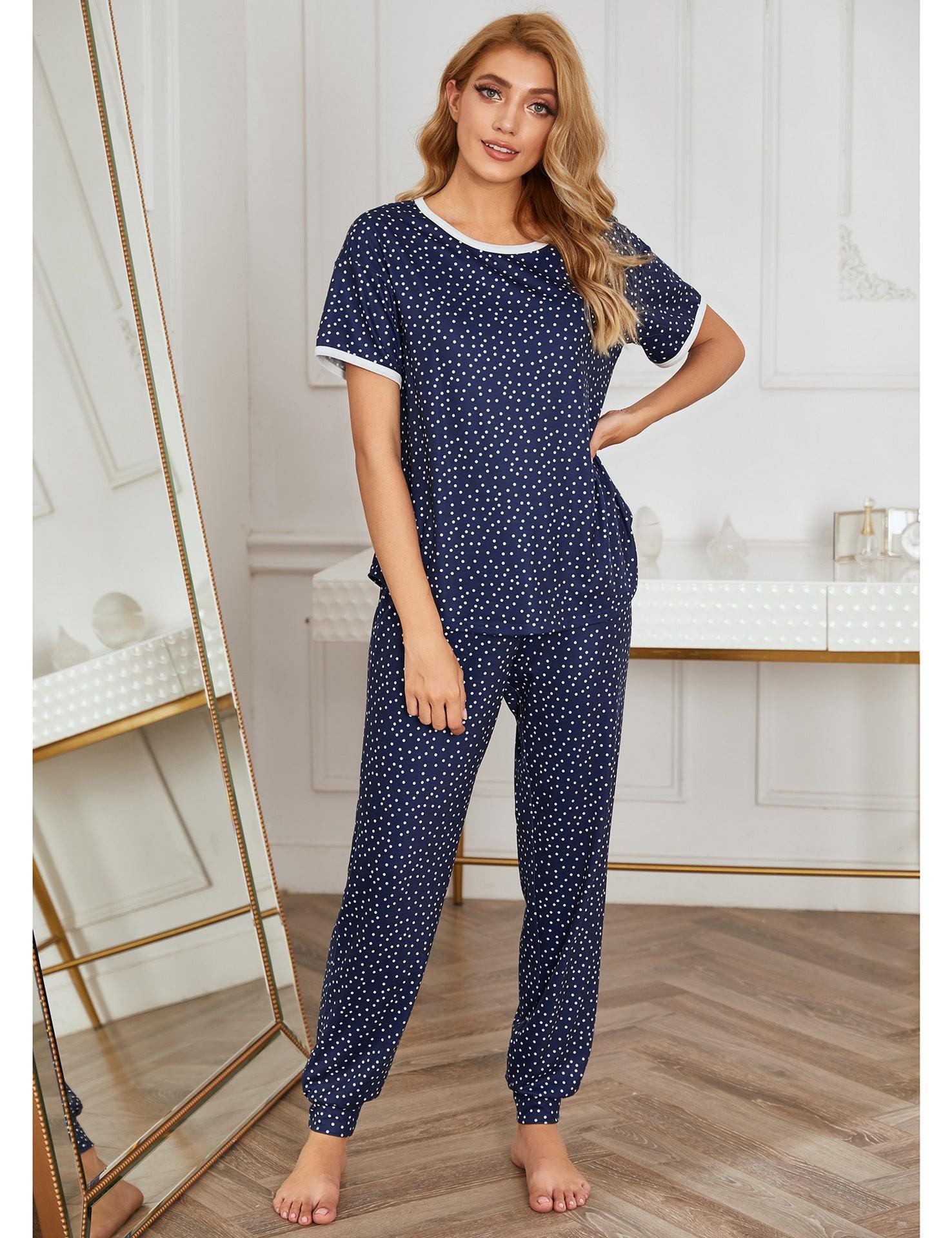 New Style Polka Dot Printing Home Service Suit - Cruish Home