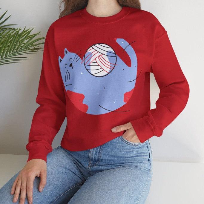 Round Neck Loose Autumn And Winter European And American Printed Sweatshirt - Cruish Home