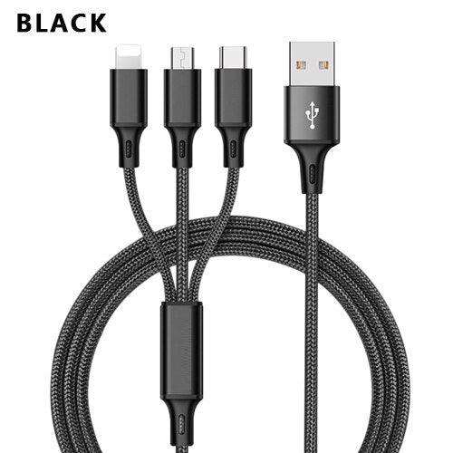 Universal Multi Charging Cable for iPhone, Android, Type-C