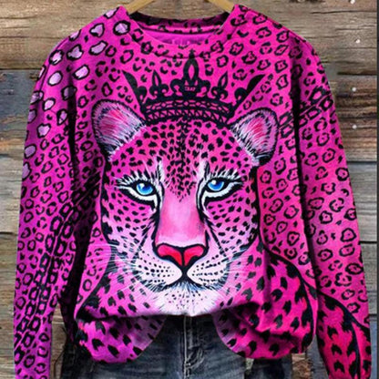 Women's Tiger Pattern 3D Printed Sweater T-shirt - Cruish Home