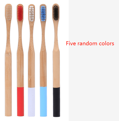 Natural bamboo handle round bamboo toothbrush - Cruish Home