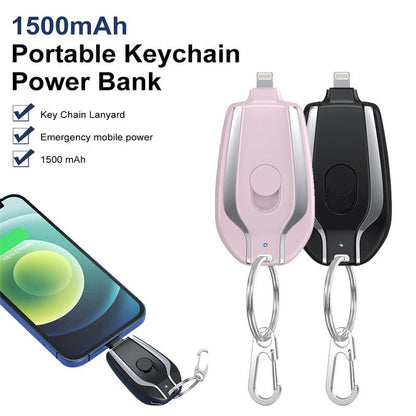 Mini Keychain Charger Emergency Power Bank Type-C