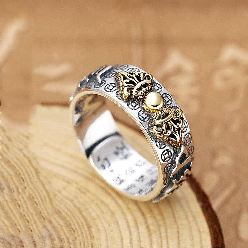 Little Pixiu Heart Sutra Ring Men And Women Lucky - Cruish Home