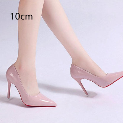 Pumps Women's Stiletto Heel Pointed Toe Sexy High Heels Shallow Mouth Super High Heel Solid Color - Cruish Home