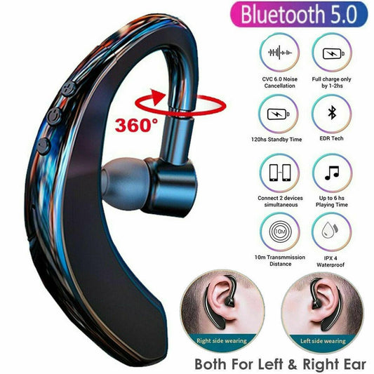 Bluetooth 5.0 Earpiece Driving Trucker Wireless Headset Earbuds Noise Cancelling - Cruish Home