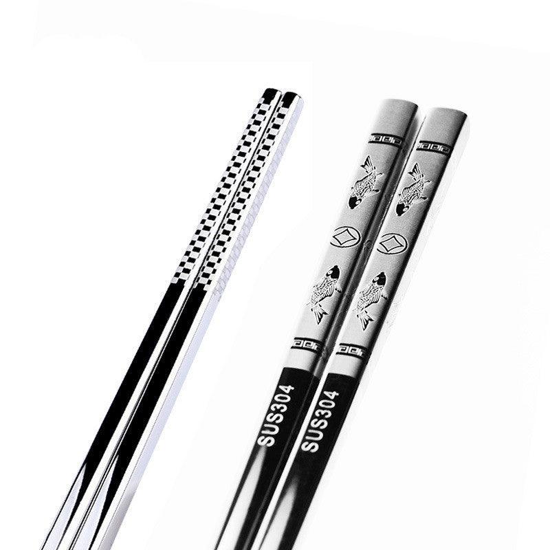 Household Laser Non-slip Hollow Square Chopsticks - Cruish Home