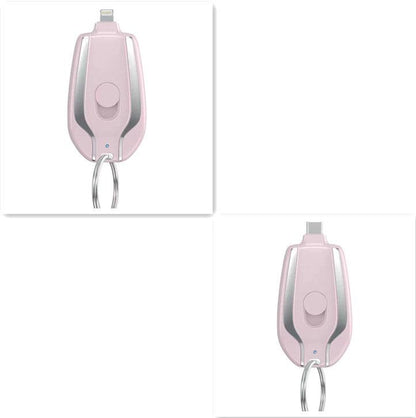 Keyring Charging Bank Wireless Portable 1500 Mah Emergency Power Supply Telescopic Small Mobile Power Supply - Cruish Home