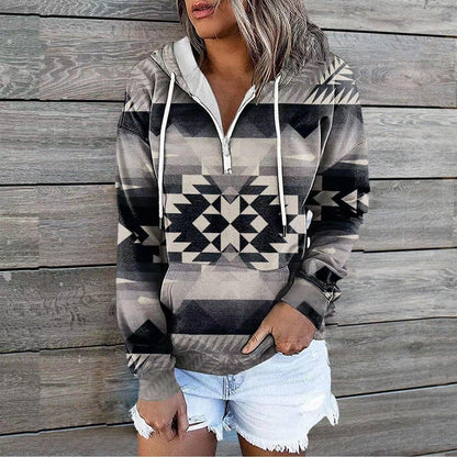 Female Ethnic Tribal Hoodie Coat - Cruish Home