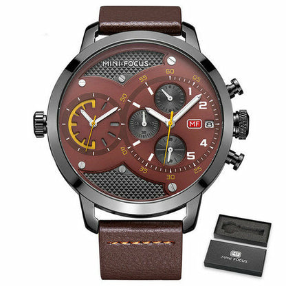 Men's Personality Fashion Calendar Waterproof Quartz Watch