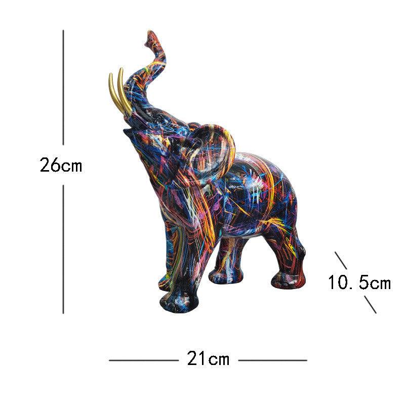 Exclusively For Colorful Elephant Resin Ornaments For Home Furnishings - Cruish Home