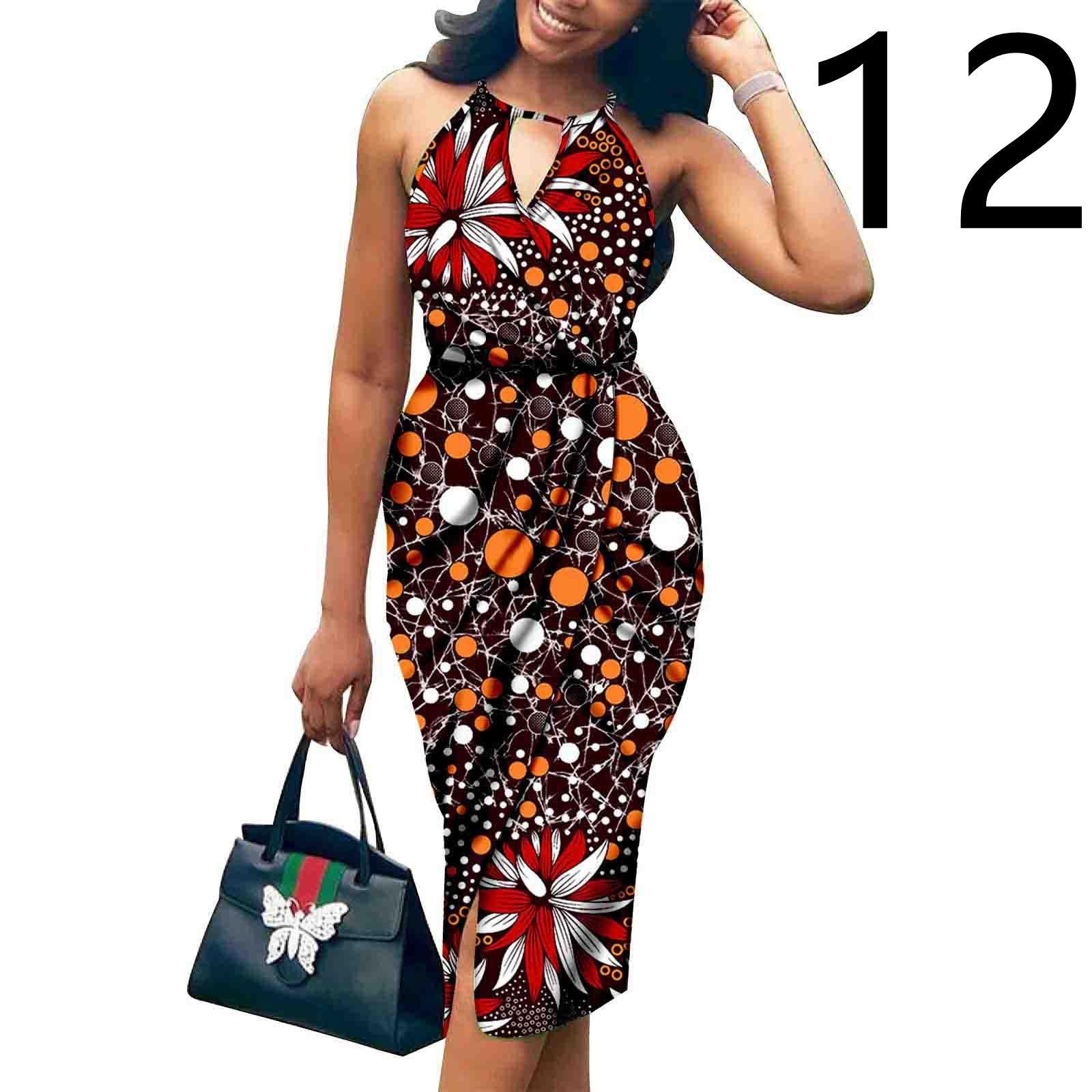 African Ethnic Printed Batik Cotton Fashion Dress - Cruish Home