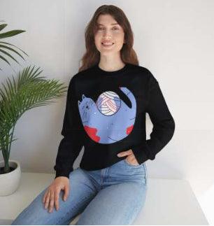 Round Neck Loose Autumn And Winter European And American Printed Sweatshirt - Cruish Home