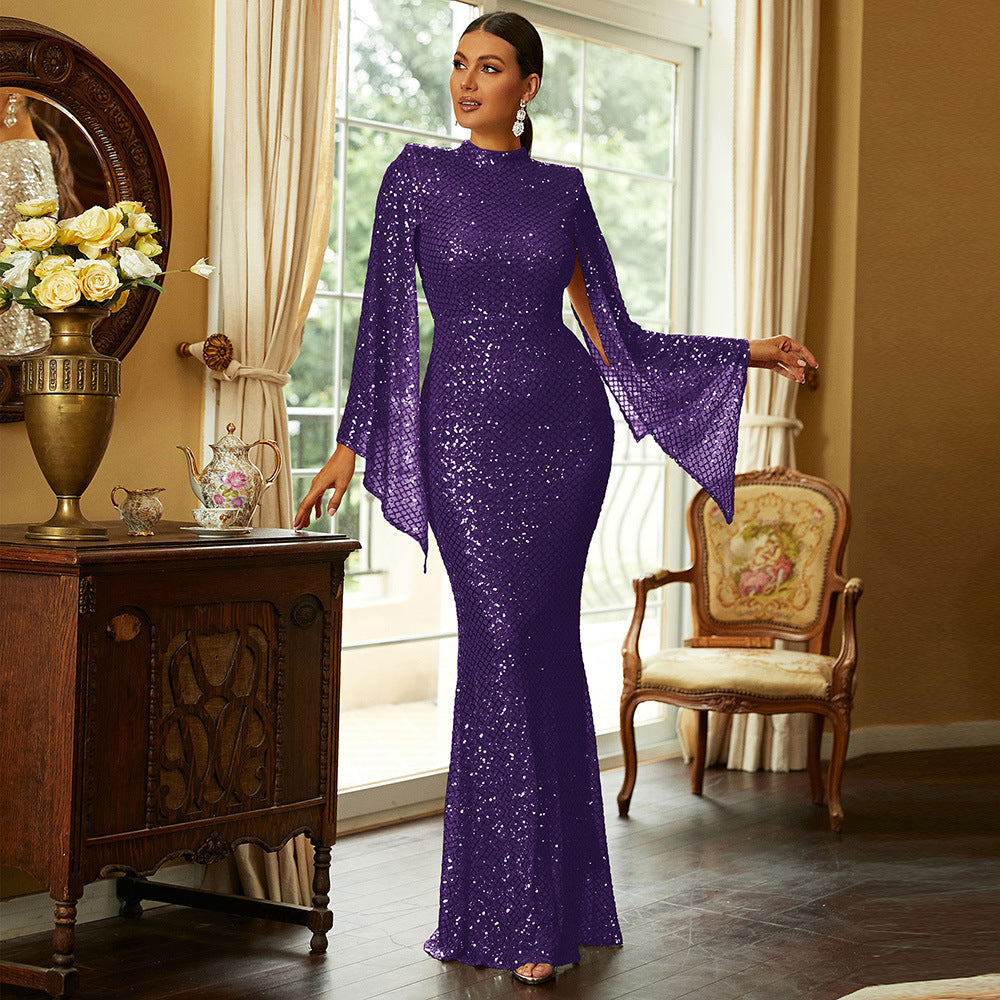 Long Sequined Evening Dress Bridesmaid