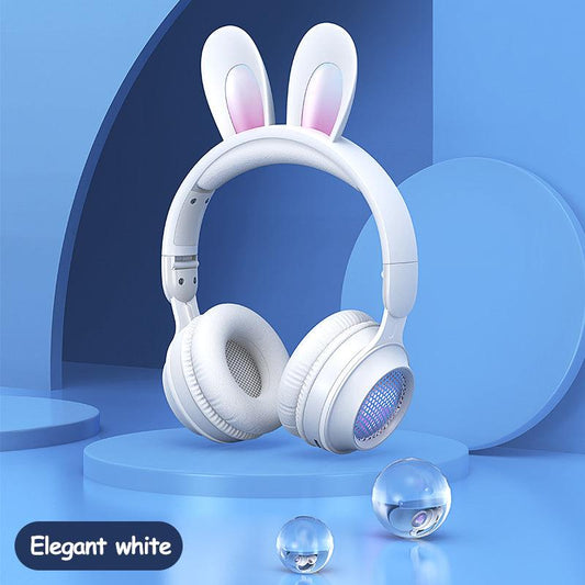 Rabbit Ear Headphones Wireless Luminous Extendable Wheat Headphones - Cruish Home