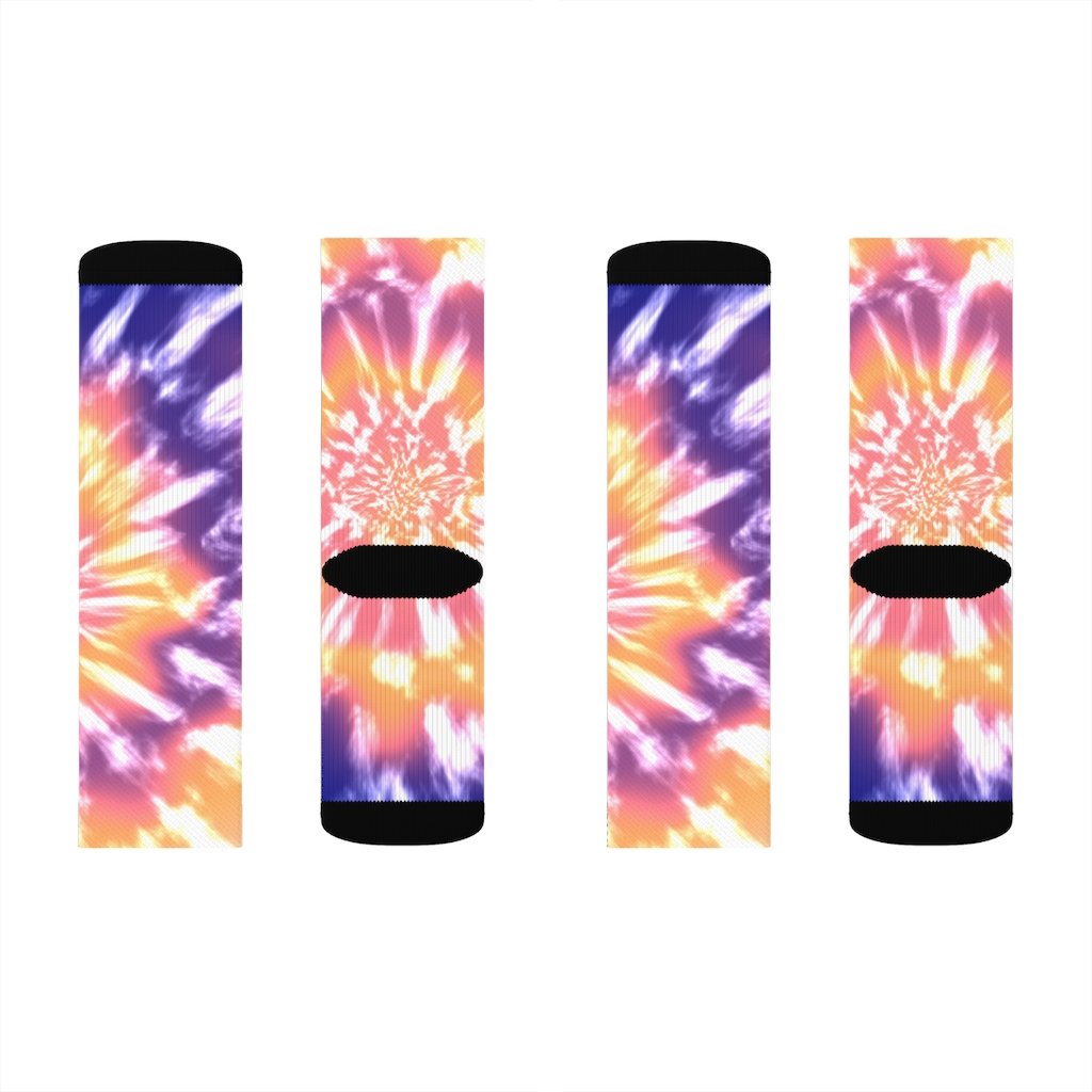 Pink Tie Dye Novelty Socks