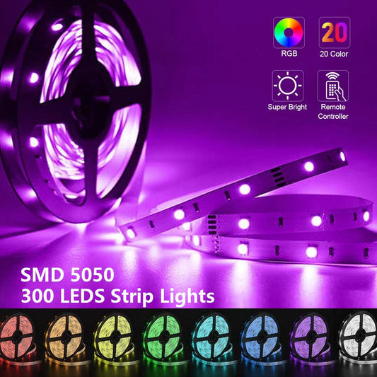 RGB 5050 Flexible Led Strip Lights SMD 12V DC - Cruish Home