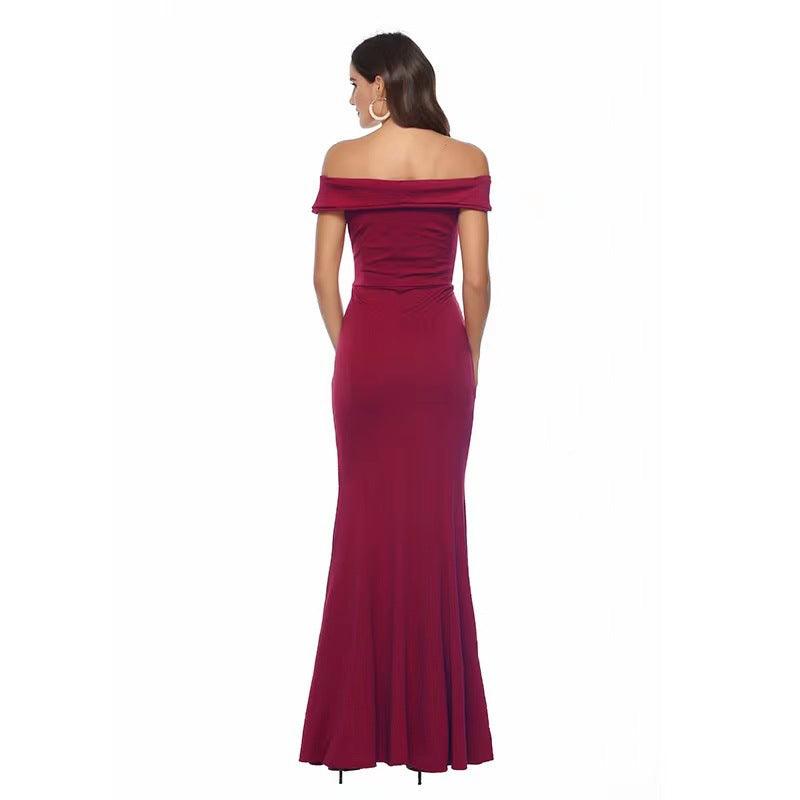 Ladies Sling Outer Single Mid Waist Long Evening Dress - Cruish Home