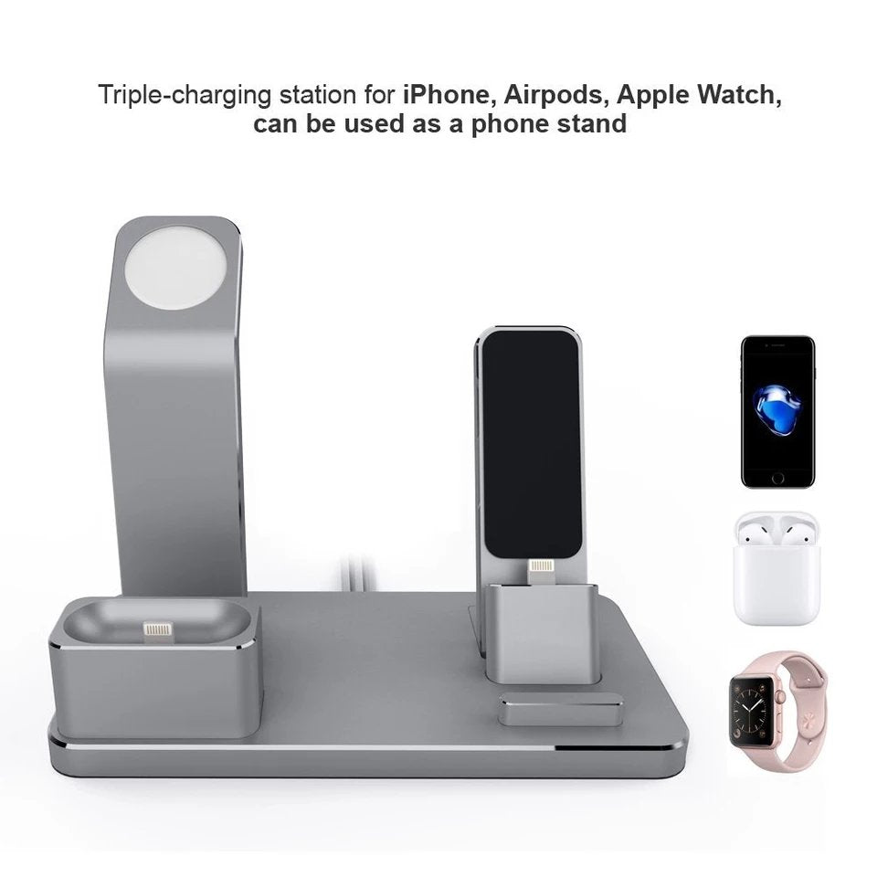 3-in-1 Apple Charging Dock & Phone Stand