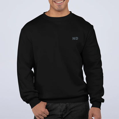 Mens ND Sweatshirt with Swirl Back Design