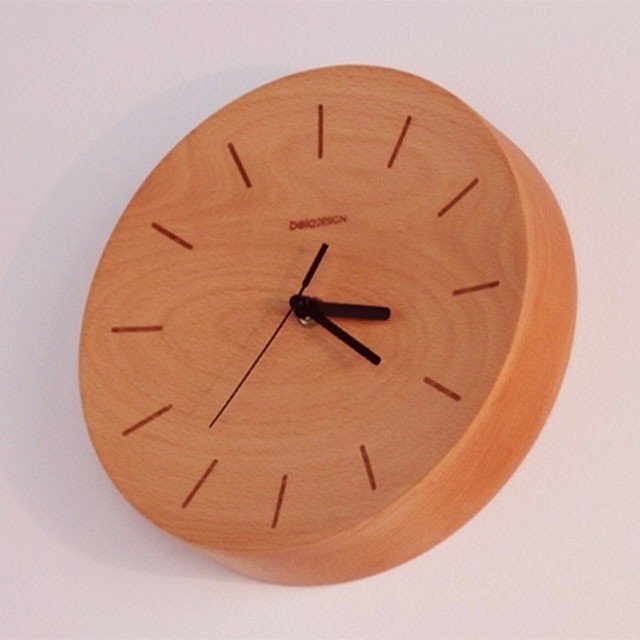 Beech Concave Wall Clock