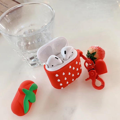 Red Strawberry AirPods Case