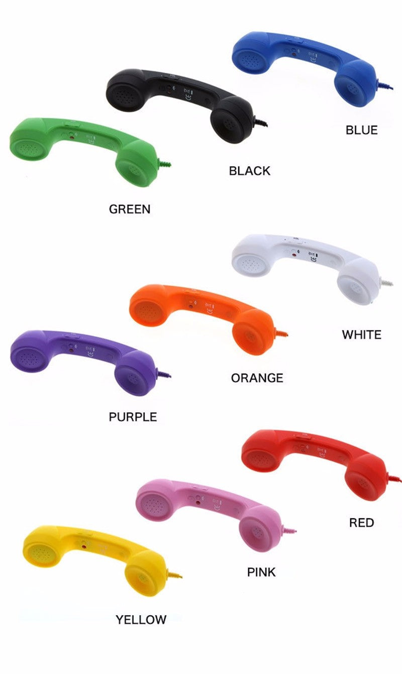 Pop Phone Handset 3.5mm Mic Retro Telephone Mobile Phone Handset