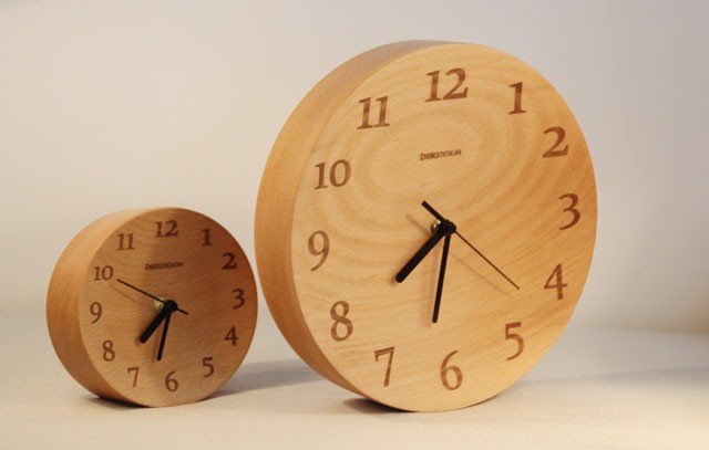 Beech Concave Wall Clock