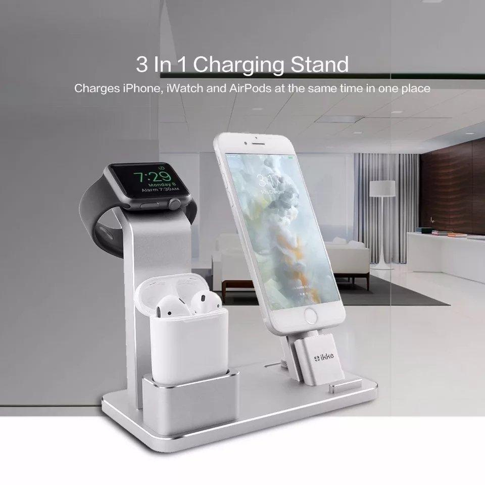 3-in-1 Apple Charging Dock & Phone Stand