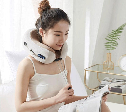 U Shaped Massage Pillow Neck Massage Device Electric Neck Massager Apparatus Shoulder Back Cervical Massager For Body Relaxation - Cruish Home