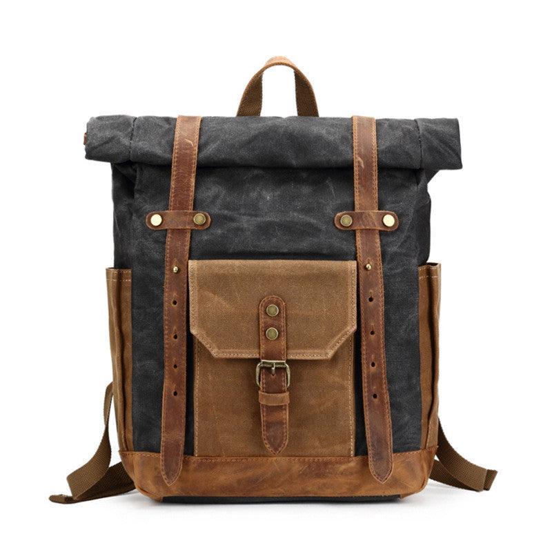 Men's Fashion Vintage Leather Canvas Laptop Bag - Cruish Home