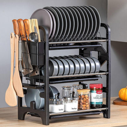 Bowl And Dish Multi-functional Kitchen Storage Knife Bowl And Chopsticks Storage Box Plate Rack - Cruish Home